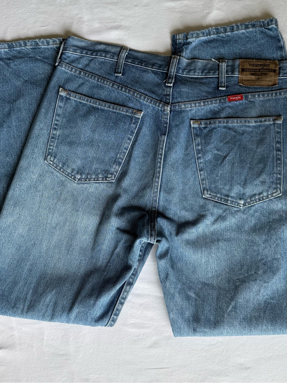 Wrangler 96501DS Regular Jeans Men’s‎ 38x32 Light Wash 100% Cotton Vintage Denim